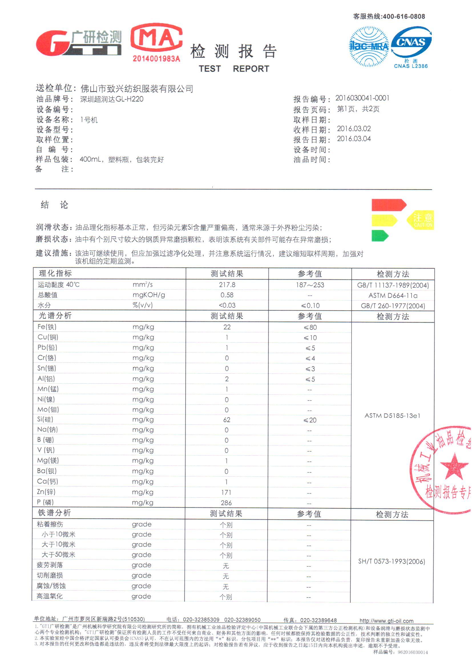 廣研所檢測(cè)報(bào)告（Derill）